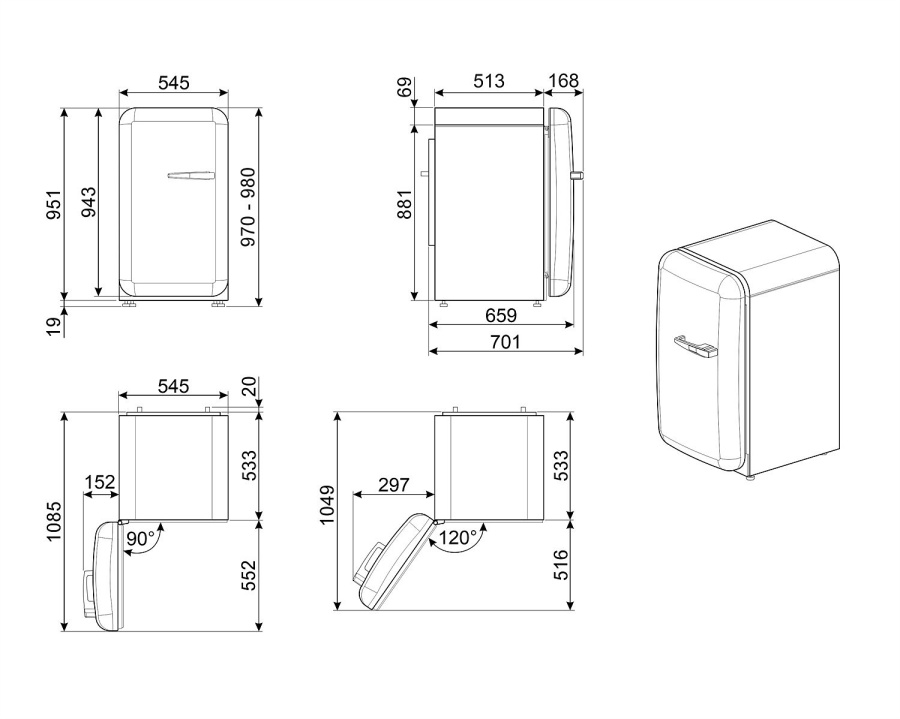 Фото Холодильник Smeg FAB10LDUJ5