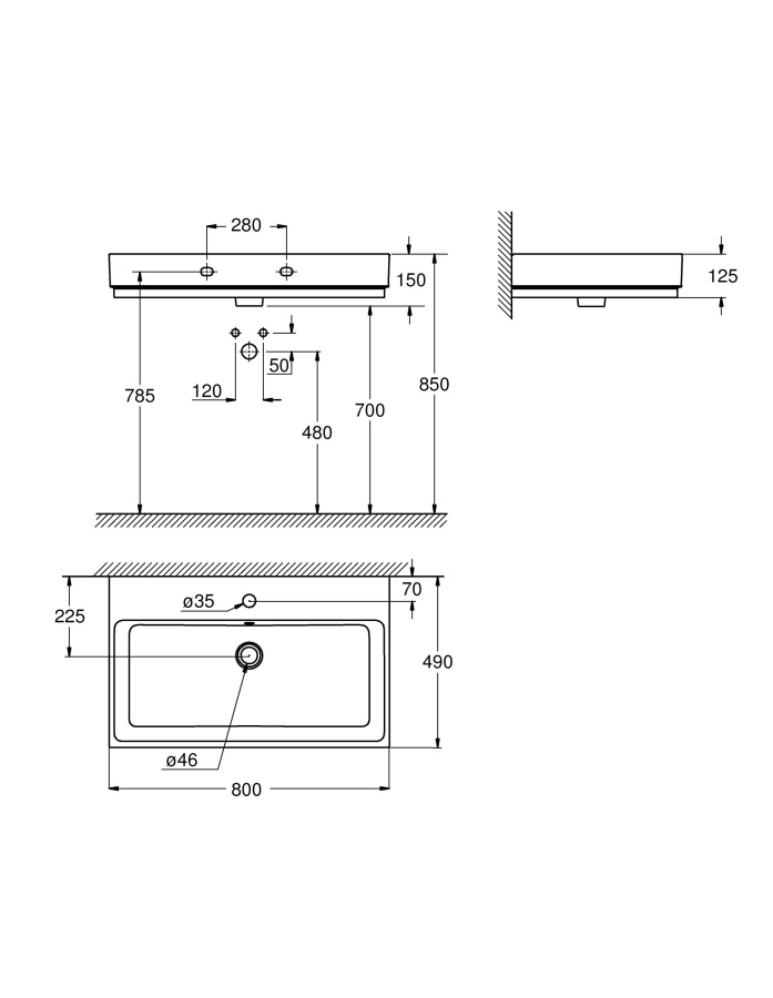 Фото Раковина Grohe Cube Ceramic 3946900H