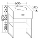Фото Тумба с раковиной Burgbad Coco 60 SFHQ060 F2843 C0001*1 черно-белая