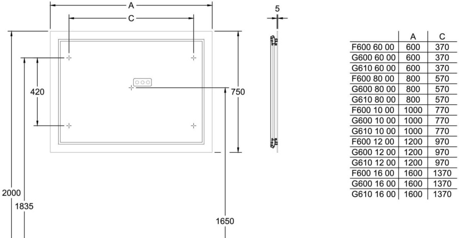 Фото Зеркало Villeroy&Boch Finion F6008000