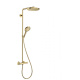 Фото Душевая стойка hansgrohe Raindance Select S Showerpipe 240 1jet PowderRain с термостатом 27633990 полированное золото