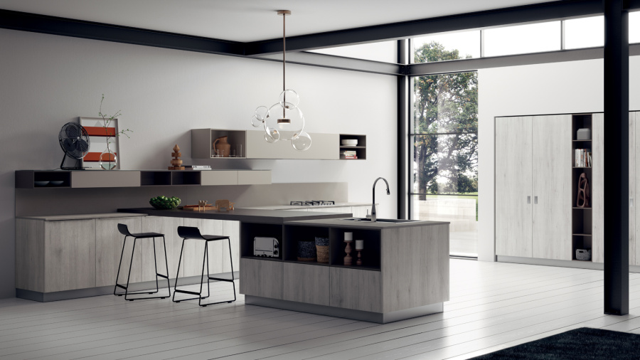 Фото Кухня Scavolini Mood прямая с островом