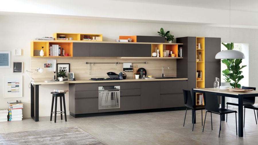 Фото Кухня Scavolini Foodshelf прямая 423 см
