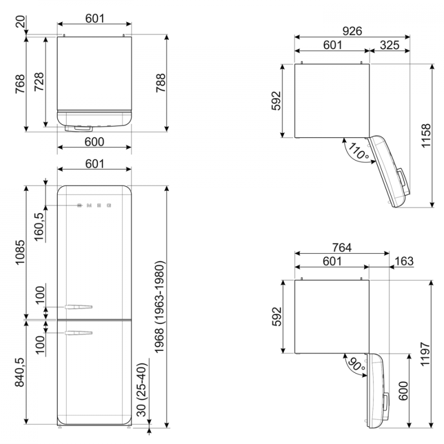 Фото Холодильник Smeg FAB32ROR5