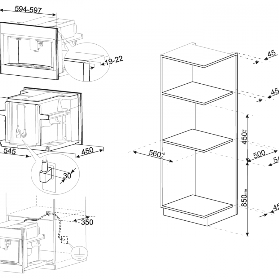 Фото Автоматическая кофемашина Smeg CMS4604NX