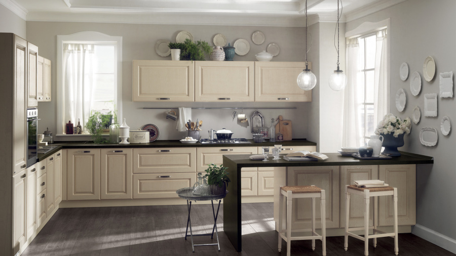 Фото Кухня Scavolini Madelein прямая с островом
