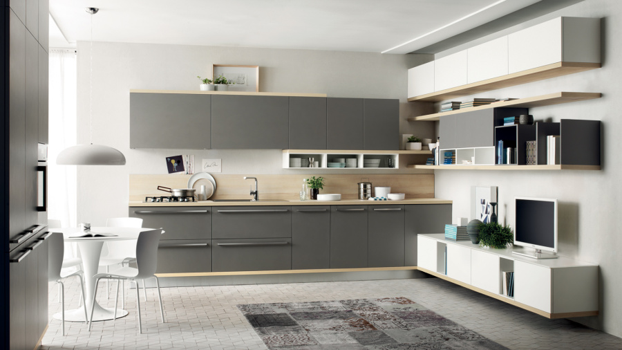 Фото Кухня Scavolini Foodshelf прямая 423 см