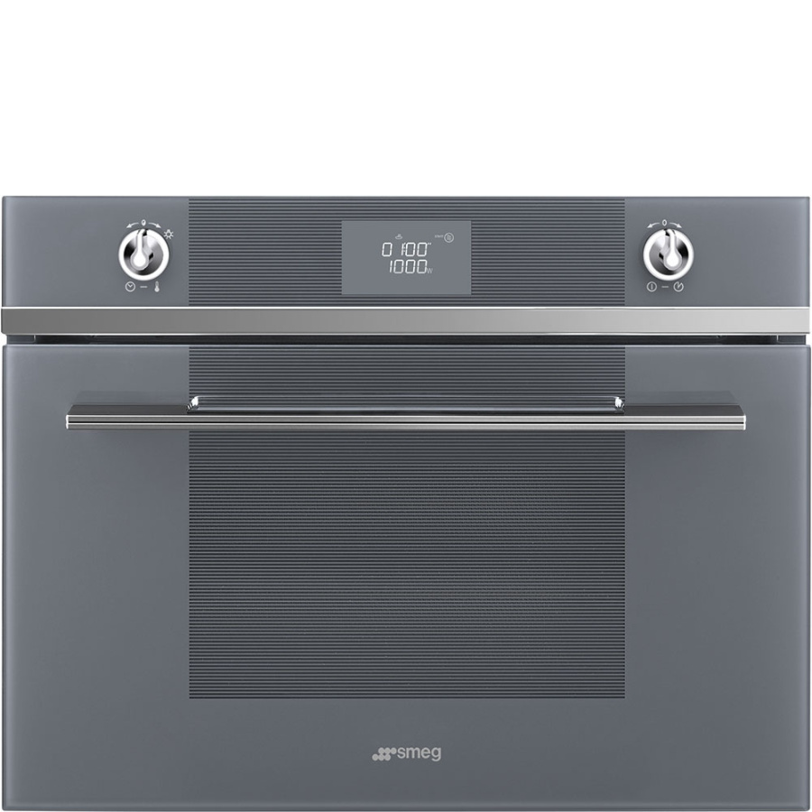 Фото Комбинированный духовой шкаф с функцией СВЧ Smeg SF4102MCS
