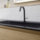 Фото Тумба с раковиной Burgbad Accura 112 SGVI111R F6077 C0038 левая натуральный дуб/антрацит/черный матовый
